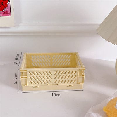 Mini Foldable Desktop Organizer Mini Yellow Decor The Kawaii Shoppu