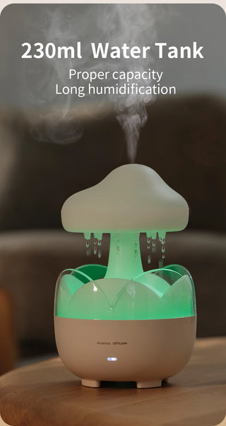 Mushroom Rain Cloud Aroma Diffuser & Humidifier with Night Light