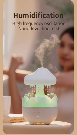 Mushroom Rain Cloud Aroma Diffuser & Humidifier with Night Light