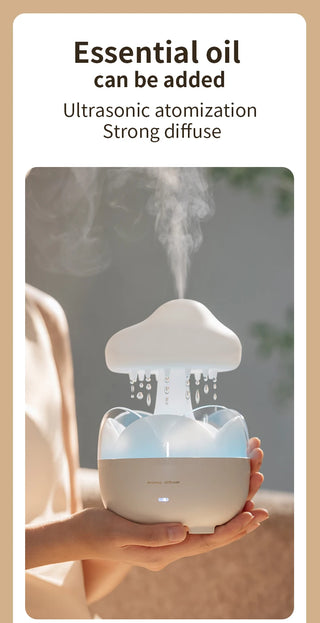 Mushroom Rain Cloud Aroma Diffuser & Humidifier with Night Light