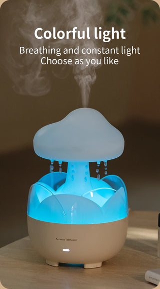 Mushroom Rain Cloud Aroma Diffuser & Humidifier with Night Light