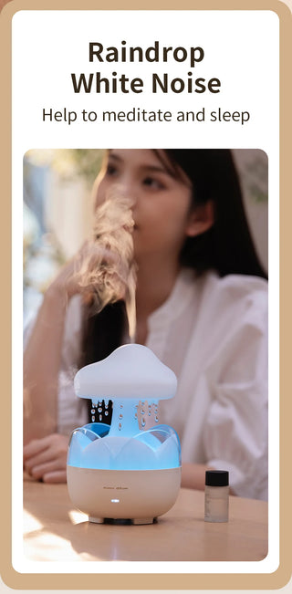 Mushroom Rain Cloud Aroma Diffuser & Humidifier with Night Light