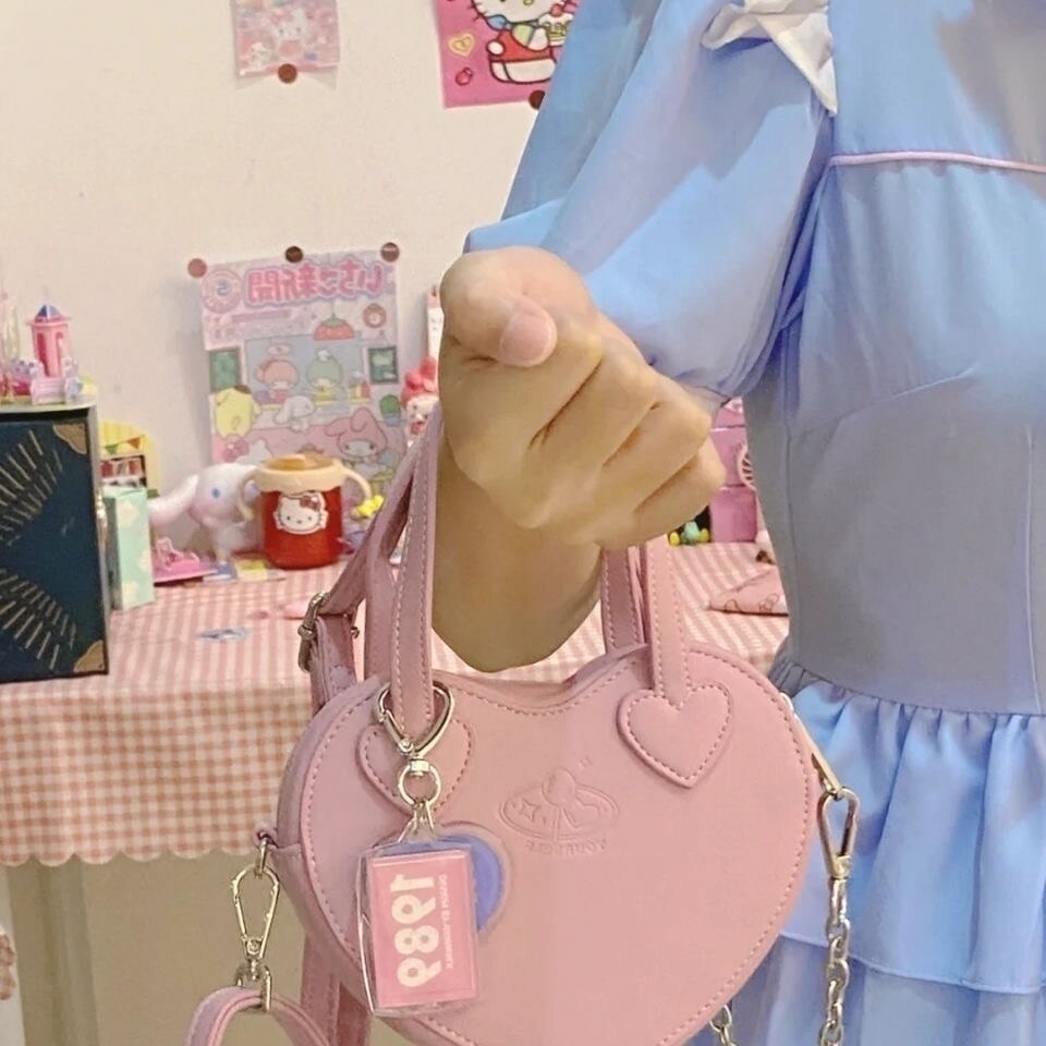 New Love Kawaii Pink heart Handbag Bag by The Kawaii Shoppu | The Kawaii Shoppu