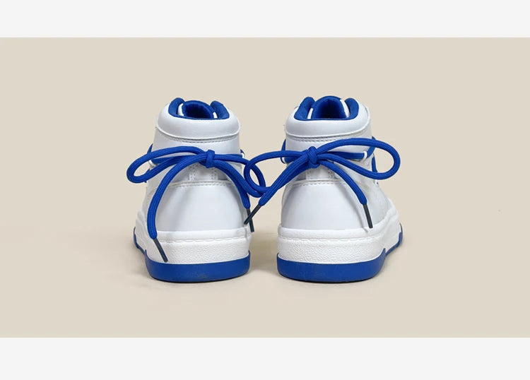 Nono Kawaii White / Blue High Top Sports Sneakers WHITE Shoes by The Kawaii Shoppu | The Kawaii Shoppu