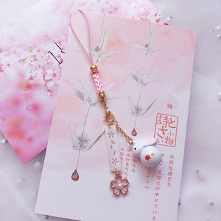 Omamori Lucky Sakura Keychain Accessory The Kawaii Shoppu