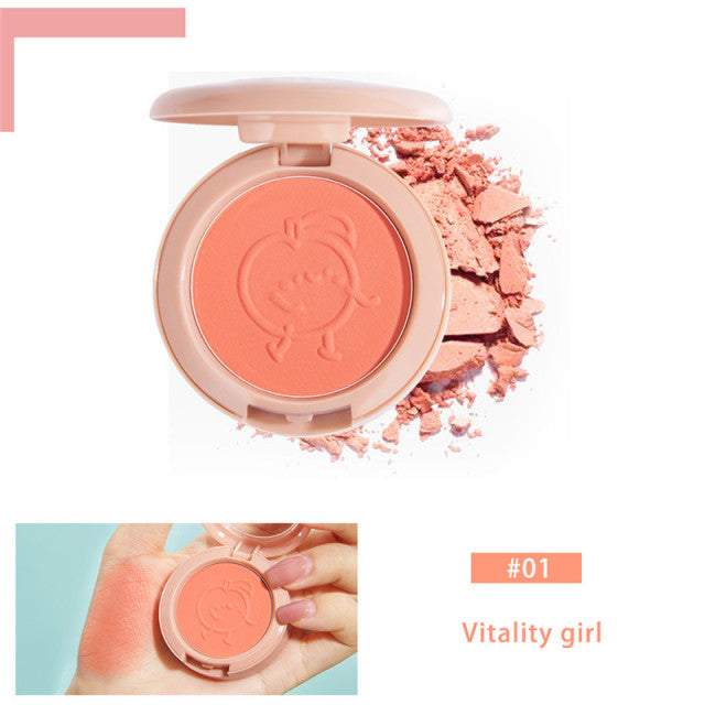 Peachy 6 Colors Blush Makeup Mineral Powder Palette 01 Beauty Accessory by The Kawaii Shoppu | The Kawaii Shoppu