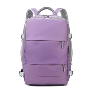 Pink Waterproof Travel Backpack for Women – Anti-Theft, USB Charging, Large Capacity Daypack with Luggage Strap