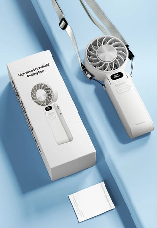 Portable Ice Cooling Handheld Fan USBC Charge with Lanyard
