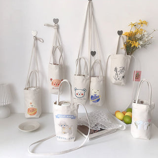 Portable Water Bottle Holder Bubble Tea Carry Bag Accessories by The Kawaii Shoppu | The Kawaii Shoppu