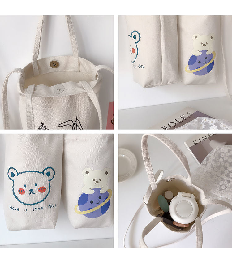 Portable Water Bottle Holder Bubble Tea Carry Bag Accessories by The Kawaii Shoppu | The Kawaii Shoppu