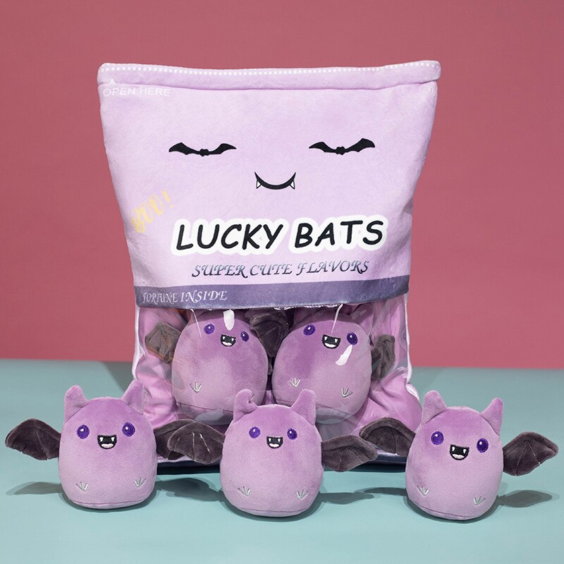 Pudding Plushies (Mega Collection) 5pcs-Purple Lucky Bats Soft Toy by The Kawaii Shoppu | The Kawaii Shoppu