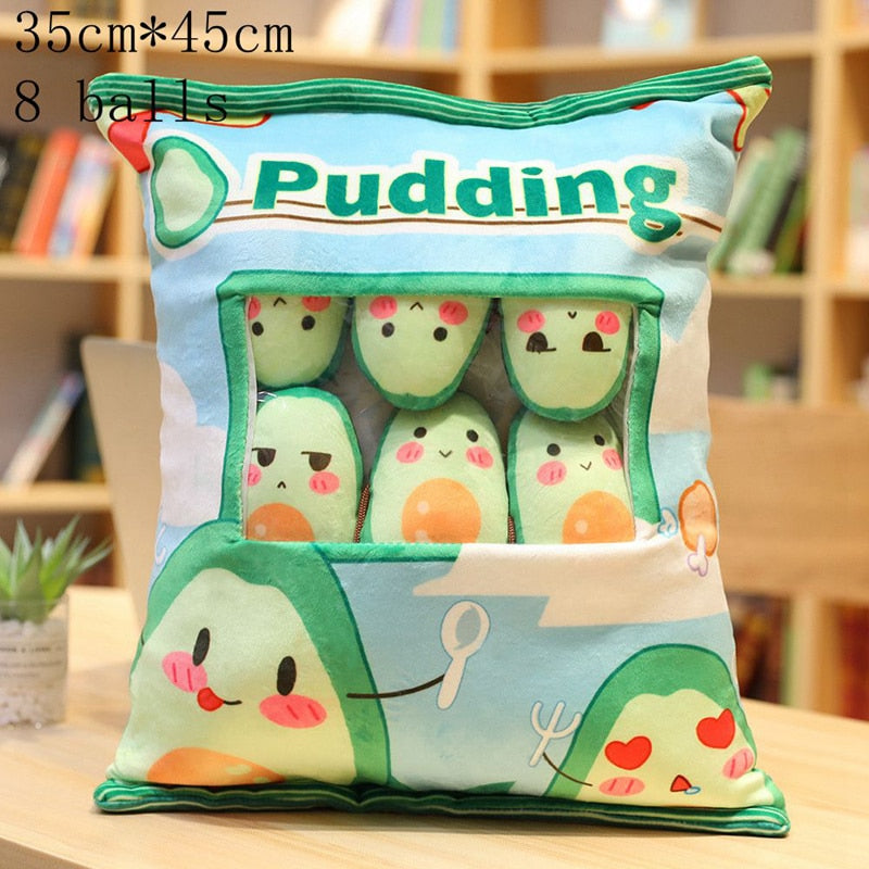 Pudding Plushies (Mega Collection) 8pcs-Avocado Soft Toy by The Kawaii Shoppu | The Kawaii Shoppu