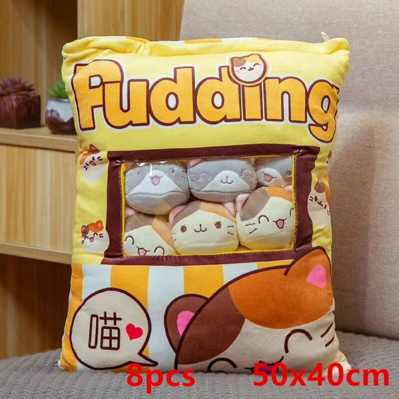 Pudding Plushies (Mega Collection) 8pcs-Tabby Cat Soft Toy by The Kawaii Shoppu | The Kawaii Shoppu