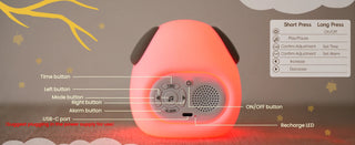 Puppy-Shape Kids Alarm Clock with Night Light Cute Sleep Training Clock
