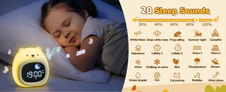 Puppy-Shape Kids Alarm Clock with Night Light Cute Sleep Training Clock