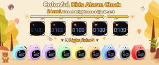 Puppy-Shape Kids Alarm Clock with Night Light Cute Sleep Training Clock
