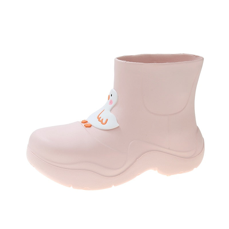 Rainy Day Delight Women's Kawaii Rubber Boots 36 Pink Shoes by The Kawaii Shoppu | The Kawaii Shoppu