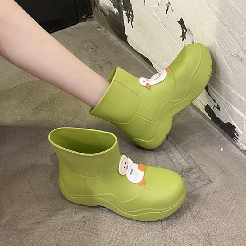 Rainy Day Delight Women's Kawaii Rubber Boots Shoes by The Kawaii Shoppu | The Kawaii Shoppu