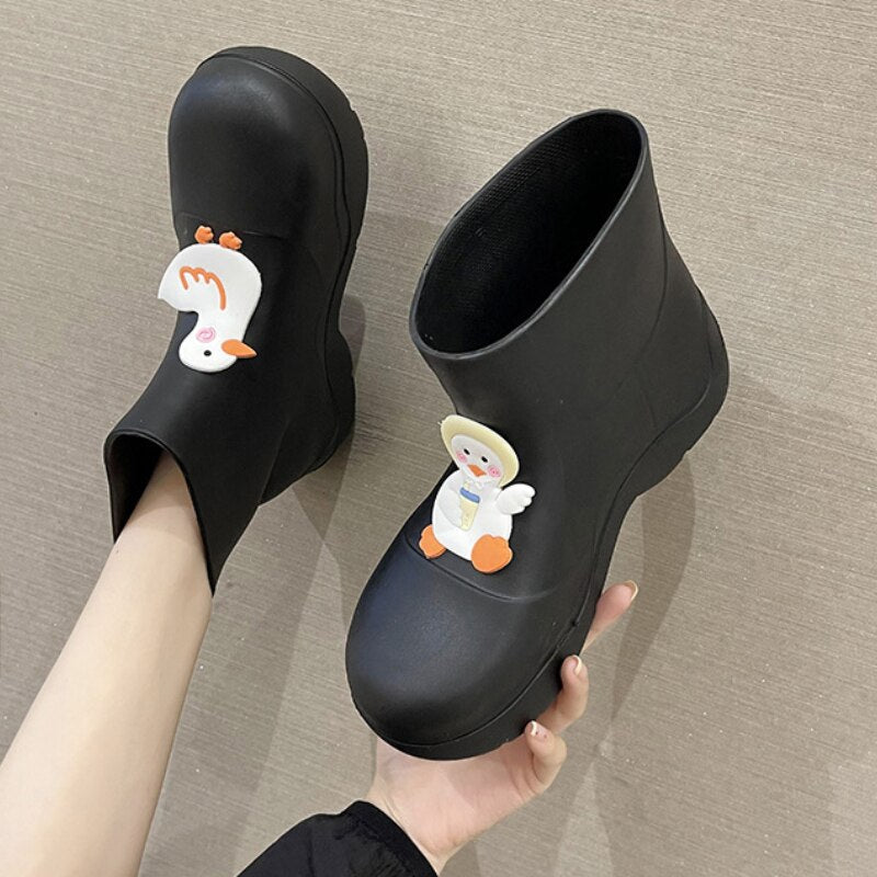 Rainy Day Delight Women's Kawaii Rubber Boots Shoes by The Kawaii Shoppu | The Kawaii Shoppu