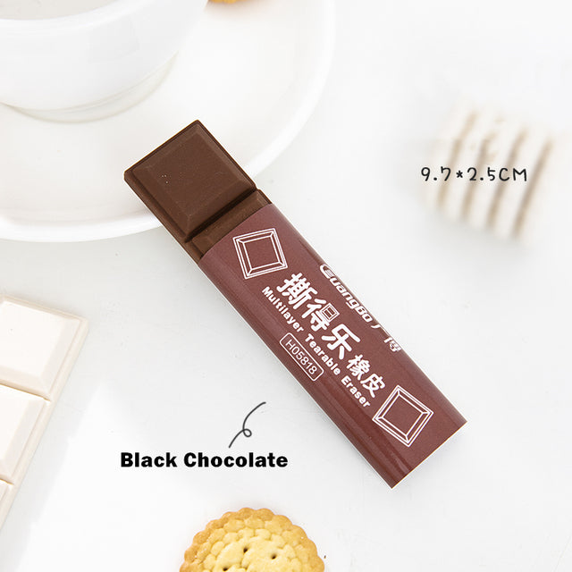 Realistic Tearable Chocolate Cookies Rubber Eraser Black Choc Stationery by The Kawaii Shoppu | The Kawaii Shoppu