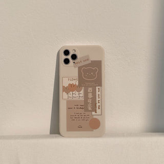 Retro Chocolate Smile Sweet Bear iPhone Case Phone Cases & Covers by The Kawaii Shoppu | The Kawaii Shoppu