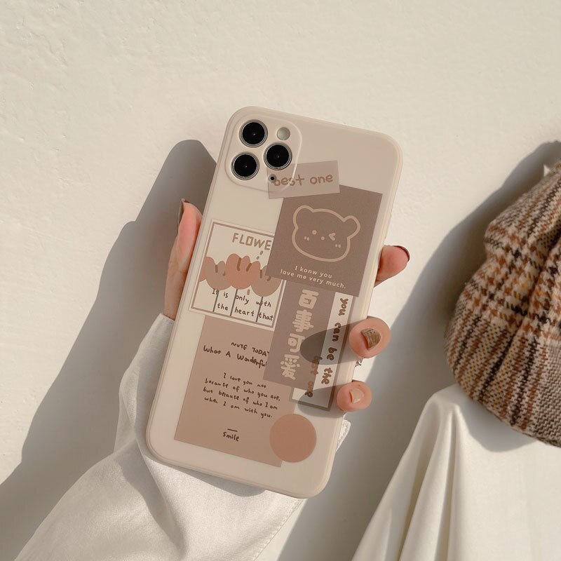 Retro Chocolate Smile Sweet Bear iPhone Case Phone Cases & Covers by The Kawaii Shoppu | The Kawaii Shoppu