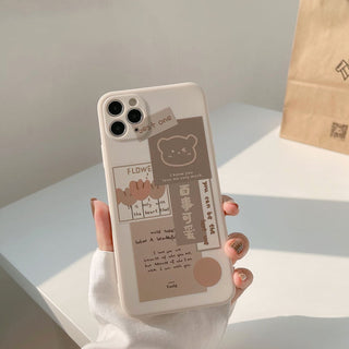 Retro Chocolate Smile Sweet Bear iPhone Case Phone Cases & Covers by The Kawaii Shoppu | The Kawaii Shoppu