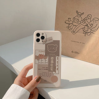 Retro Chocolate Smile Sweet Bear iPhone Case Phone Cases & Covers by The Kawaii Shoppu | The Kawaii Shoppu