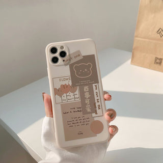 Retro Chocolate Smile Sweet Bear iPhone Case Phone Cases & Covers by The Kawaii Shoppu | The Kawaii Shoppu