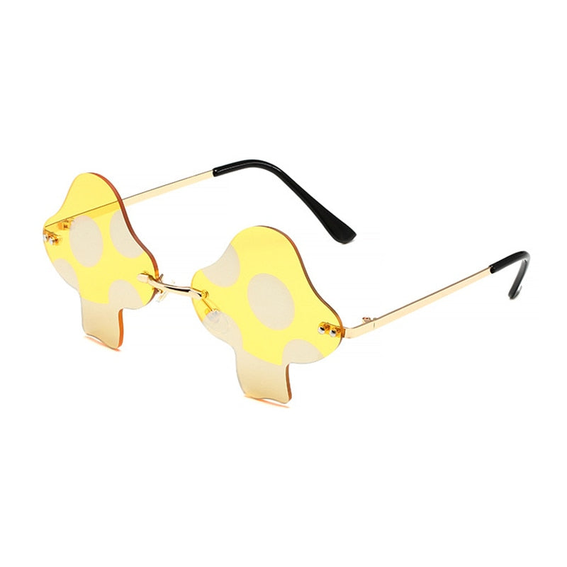 Retro Vintage Mushroom Shape Sunglasses Yellow Clothing and Accessories by The Kawaii Shoppu | The Kawaii Shoppu