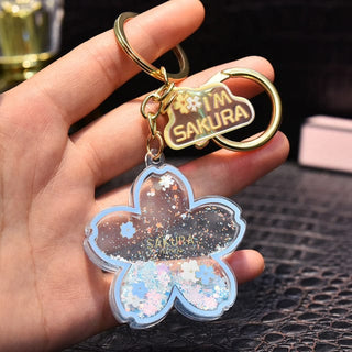 Sakura Blossom Liquid Quicksand Keychain 04 Toy The Kawaii Shoppu