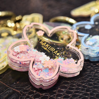 Sakura Blossom Liquid Quicksand Keychain Toy The Kawaii Shoppu