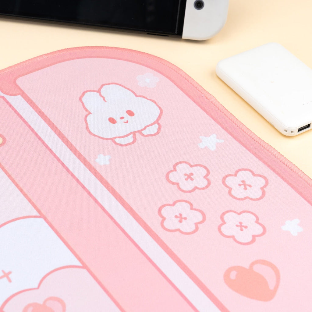 Sakura Bunny Gaming Rubber Desk Pad Mouse Pad Home Decor by The Kawaii Shoppu | The Kawaii Shoppu