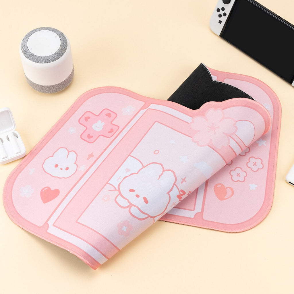 Sakura Bunny Gaming Rubber Desk Pad Mouse Pad Home Decor by The Kawaii Shoppu | The Kawaii Shoppu