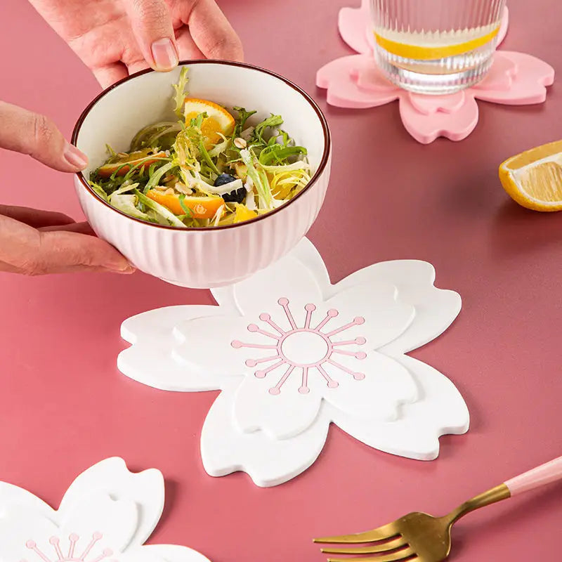 Sakura Flower Silicone Hot Pan Plate Mat Coaster Home & Kitchen by The Kawaii Shoppu | The Kawaii Shoppu