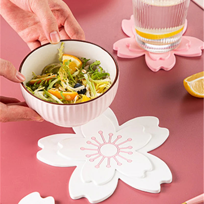 Sakura Flower Silicone Hot Pan Plate Mat Coaster Home & Kitchen by The Kawaii Shoppu | The Kawaii Shoppu