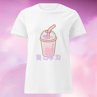 Sakura Tea Kawaii Womens Soft Summer T-Shirt