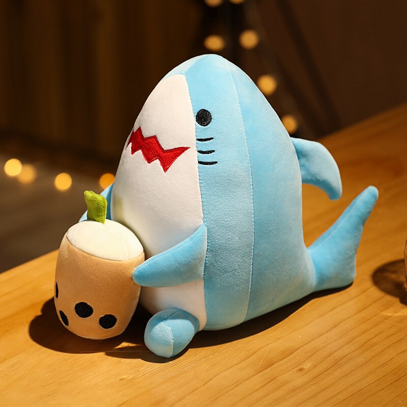 Shoppu Boba Milk Tea Plushies 20cm shark Soft Toy by The Kawaii Shoppu | The Kawaii Shoppu