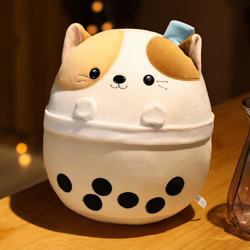Shoppu Boba Milk Tea Plushies 25cm cat Soft Toy by The Kawaii Shoppu | The Kawaii Shoppu