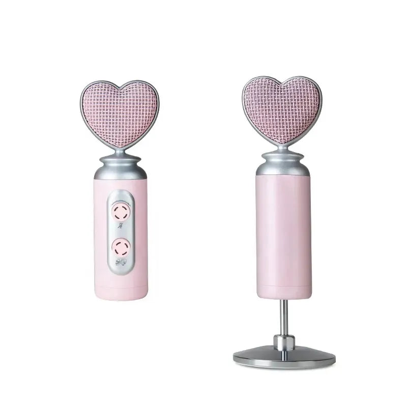 Microphone Computer Pink Shoppu Heart Professional USB Noise Reduction Pink Microphone For Mobi ...