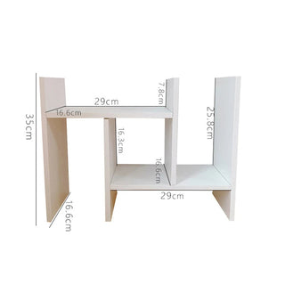 Shoppu INS White MDF Wooden Storage Desk Desktop Display Organiser Shelf MDF Wooden Shelf Home Decor by The Kawaii Shoppu | The Kawaii Shoppu
