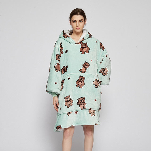 Shoppu Kawaii Snuddie Cloak Blanket Hoodie Bear Adult Clothing and Accessories by The Kawaii Shoppu | The Kawaii Shoppu
