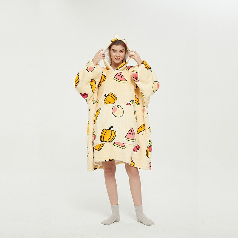 Shoppu Kawaii Snuddie Cloak Blanket Hoodie Fruit Adult Clothing and Accessories by The Kawaii Shoppu | The Kawaii Shoppu