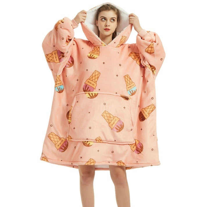 Shoppu Kawaii Snuddie Cloak Blanket Hoodie Ice cream Adult Clothing and Accessories by The Kawaii Shoppu | The Kawaii Shoppu