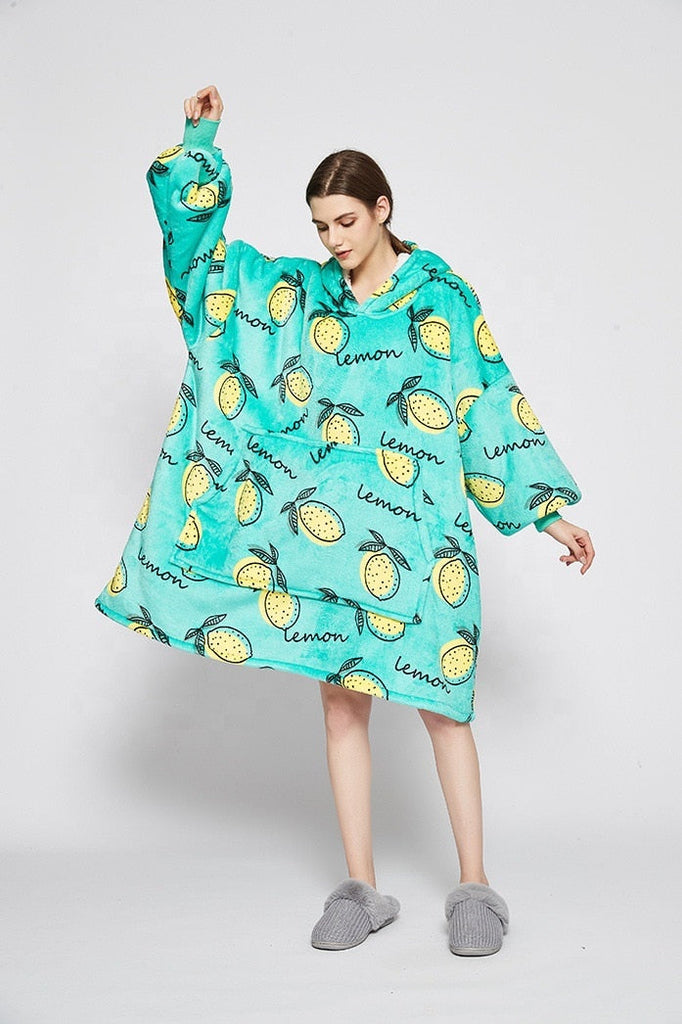 Shoppu Kawaii Snuddie Cloak Blanket Hoodie Lemon Adult Clothing and Accessories by The Kawaii Shoppu | The Kawaii Shoppu