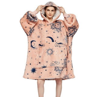 Shoppu Kawaii Snuddie Cloak Blanket Hoodie Moon & Stars Adult Clothing and Accessories by The Kawaii Shoppu | The Kawaii Shoppu