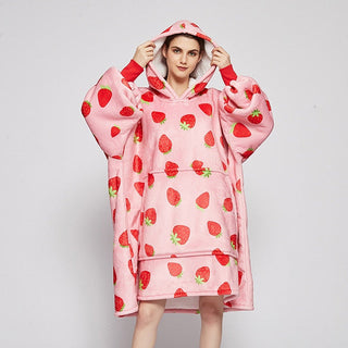 Shoppu Kawaii Snuddie Cloak Blanket Hoodie Strawberry Adult Clothing and Accessories by The Kawaii Shoppu | The Kawaii Shoppu