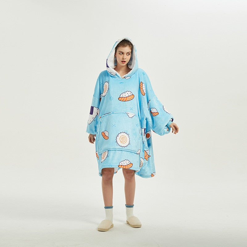 Shoppu Kawaii Snuddie Cloak Blanket Hoodie Sushi Adult Clothing and Accessories by The Kawaii Shoppu | The Kawaii Shoppu