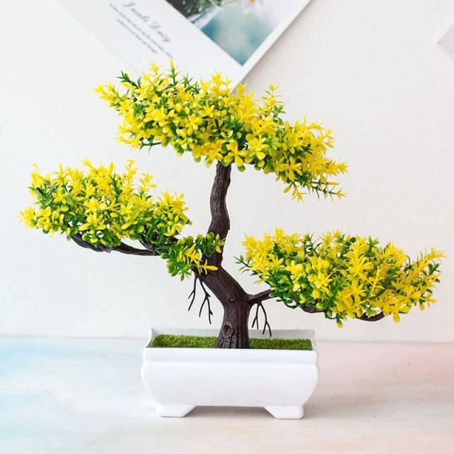 Shoppu Spirit Faux Bonsai Yellow Decor The Kawaii Shoppu