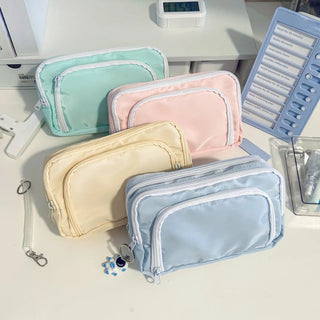 Shoppu Study Pastel Zip Large Capacity Study Time Pencil Case Stationery by The Kawaii Shoppu | The Kawaii Shoppu
